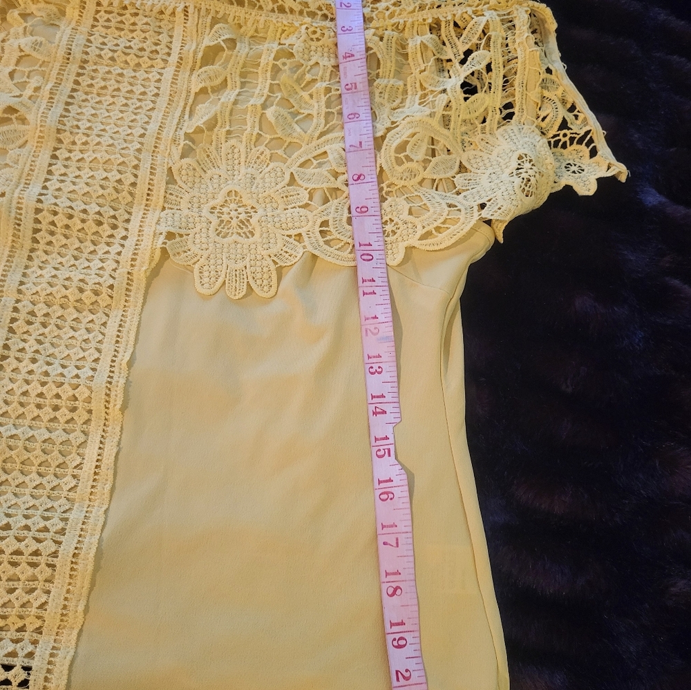 Yellow Lace Off-Shoulder Top Size 2xl NWT - Picture 12 of 13